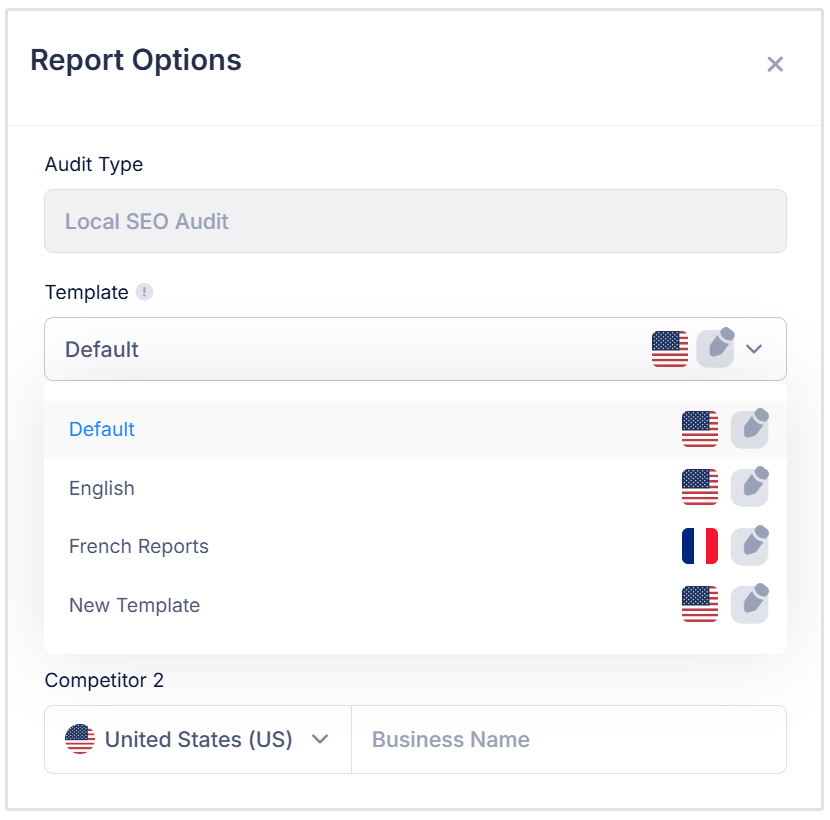 Report options